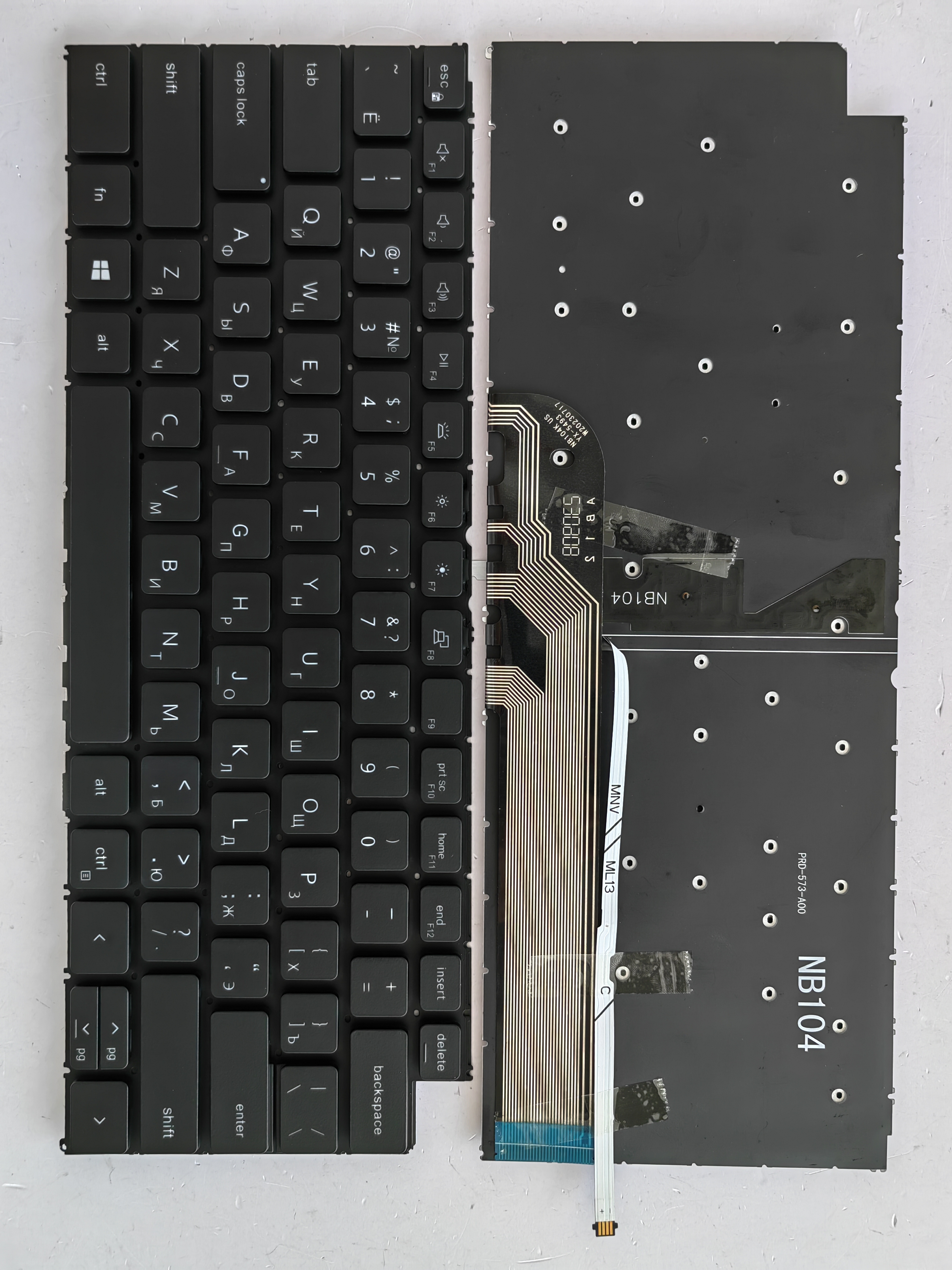 Picture of New Replacement Laptop Keyboard For DELL 3411/3415/P144G/Latitude 3420 5410 5418 BLACK Backlit (OEM) RU Layout